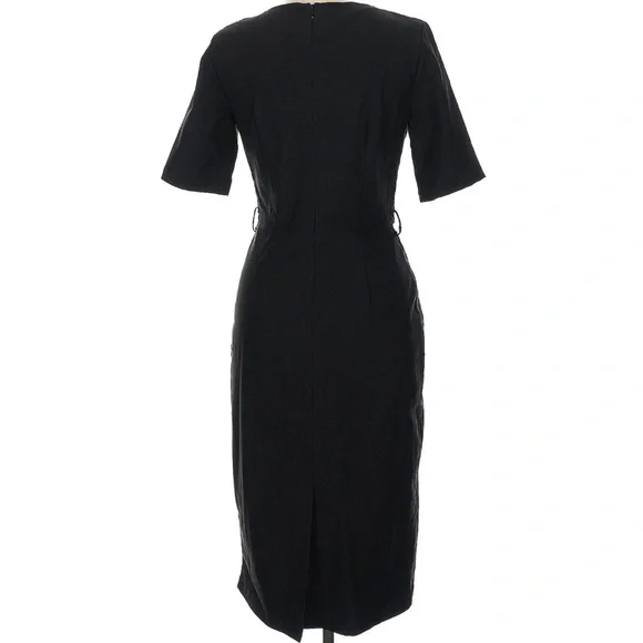 Chic Black Midi Dress - Picture 2 of 4